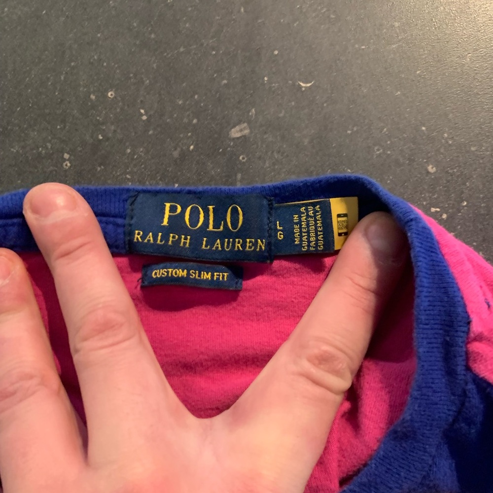 Polo Ralph Lauren tshirt custom slimfit large (close to medium)